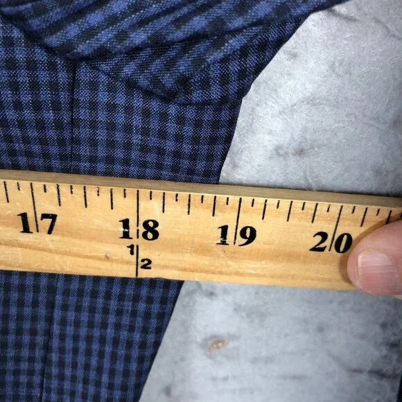 Calvin Klein Blazer Mens 38R Blue Check 100% Wool Extreme Slim Fit Jacket Coat - Picture 3 of 16